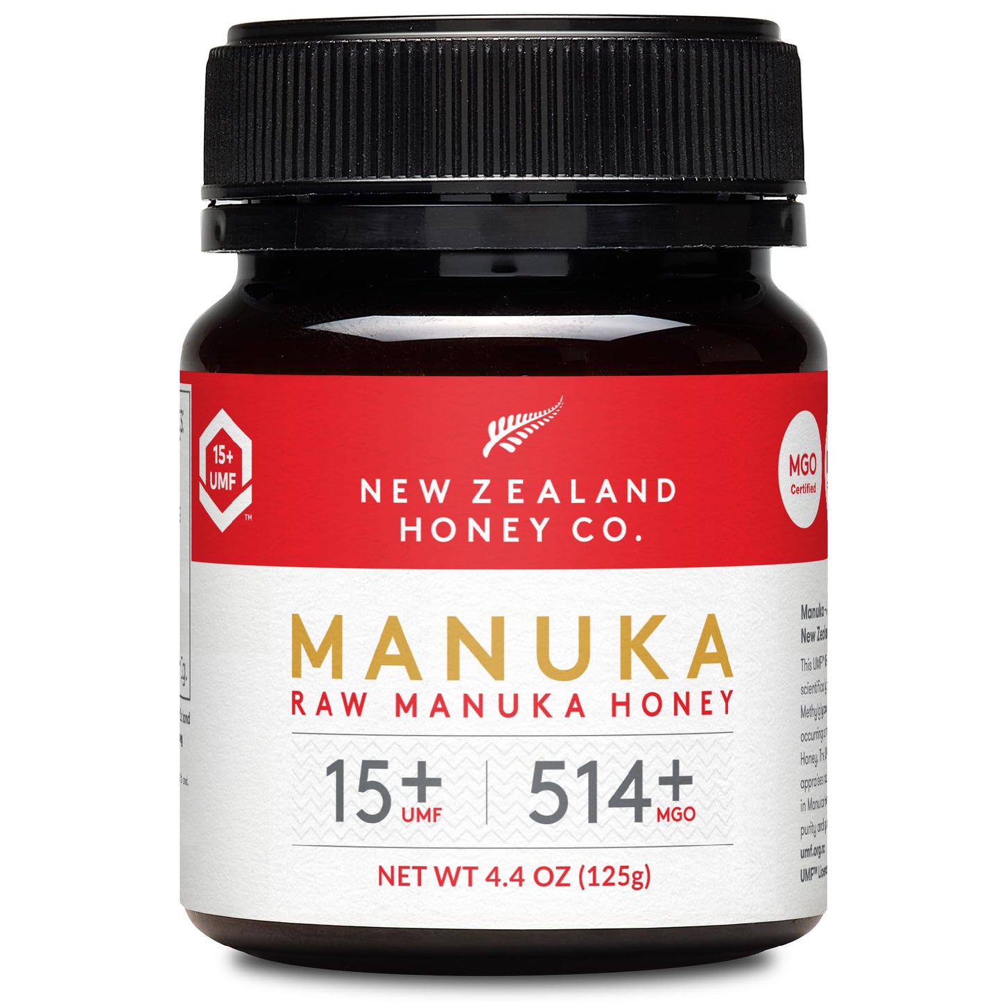 New Zealand Honey Co Raw Manuka Honey Umf 15+  Mgo 514+, Umf Certified  44Oz