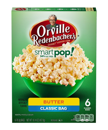 Orville Redenbachers Smart Pop! Butter Flavored Popcorn (2 Pack) 6 Count Boxes