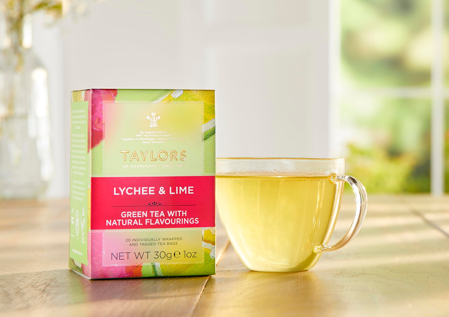 Taylors Of Harrogate Lychee & Lime Green Tea, 20 Teabags (Pack Of 3)