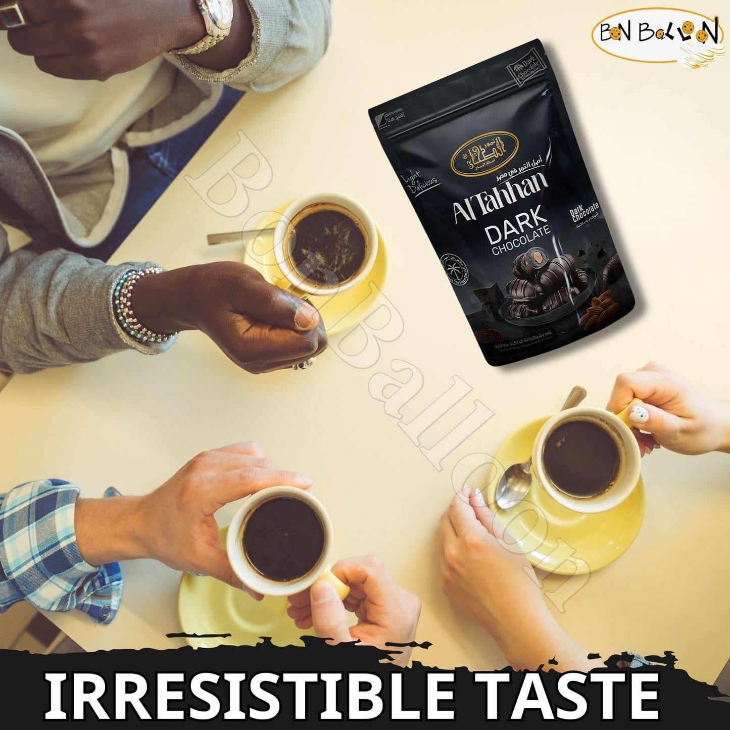 Bonballoon Altahhan Brilliant Dates With Dark Chocolate With Almond Chosen Of The Finest Dates Natural Pure Sweet Taste Egypt Sa