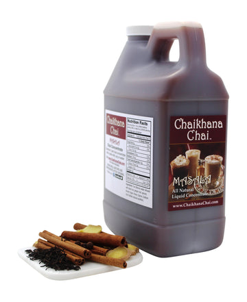 Chaikhana Chai - Spicy Masala Chai Concentrate - Makes (40) Drinks - Slow Brewed With Organic Black Tea, Ginger And Fresh Crushe
