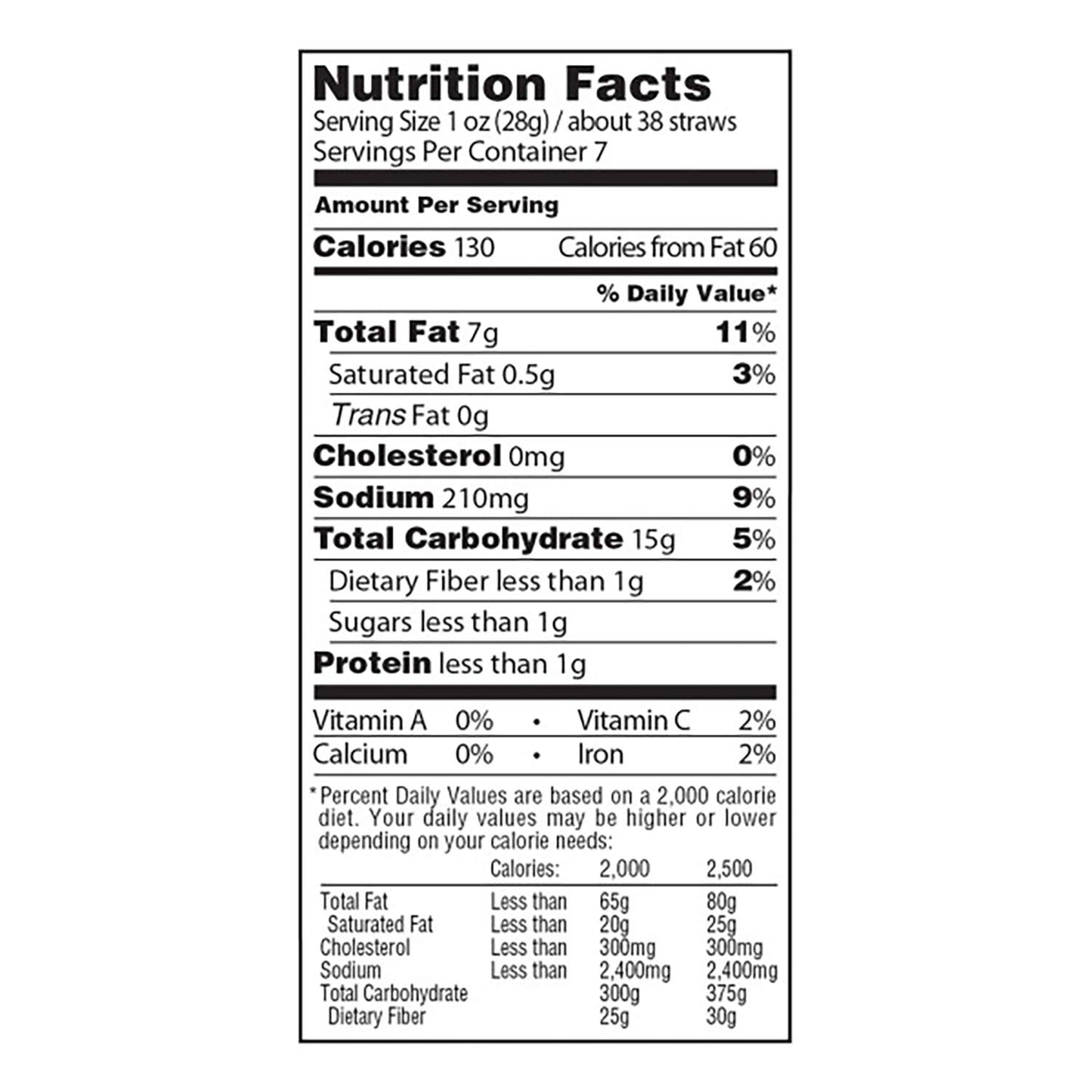 Sensible Portions Garden Veggie Straws, Sea Salt Flavor, 7 oz, Pack of 1, Model 30201