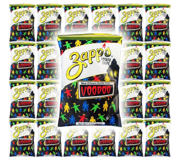 Zapps Voodoo Potato Chips | Crispy New Orleans Kettle Style | 12-Pack & 24-Pack (1.5 oz Bags) (1.5 Ounce (Pack of 24), Voodoo)