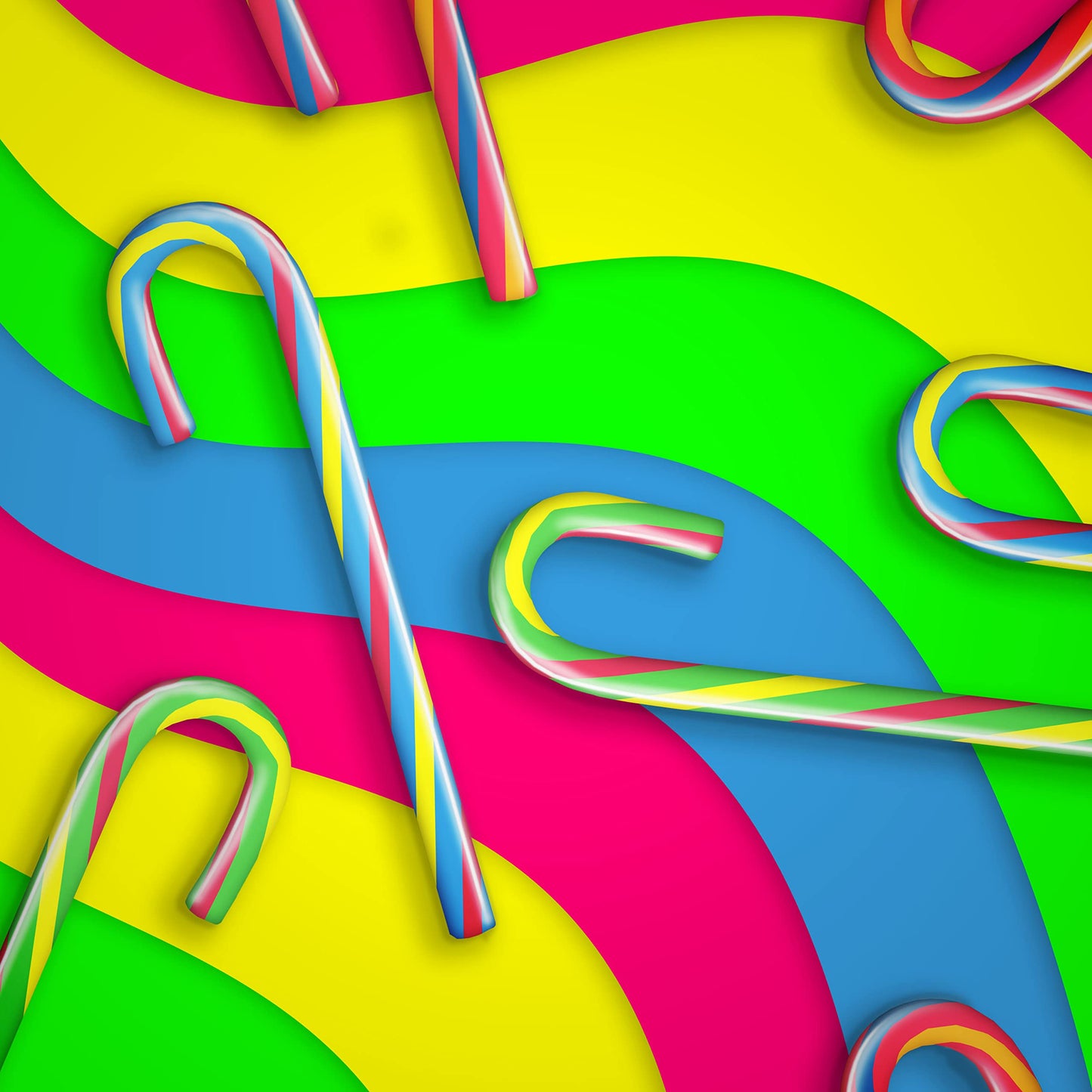 SweeTarts Holiday Candy Canes, 12 Count Box - Individually Wrapped Classic for Stocking Stuffers & Holiday Gifting