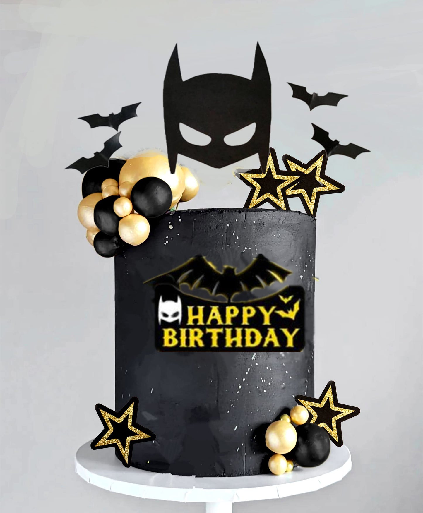Gallarato Superhero Bat Birthday Cake Topper Happy Birthday Cake Decorations For Bat Hero Themed Birthday Party Supplies Bat Bir