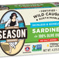 Season Sardines in Olive Oil - Skinless & Boneless, No Salt Added, Wild Caught, 22g of Protein, Keto Snacks, More Omega 3's Than