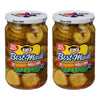 Best Maid Products 24oz Glass Jars - Dill, Kosher, Hamburger Slices, Garlic Bites, Habanero Chips & Xtreme Hot Pickles (2 Pack)
