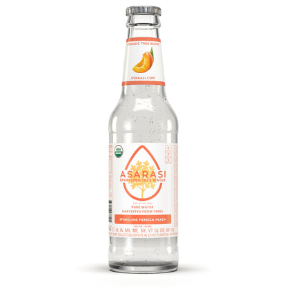 Asarasi Organic Sparkling Persica Peach Tree Water - 12 Pack