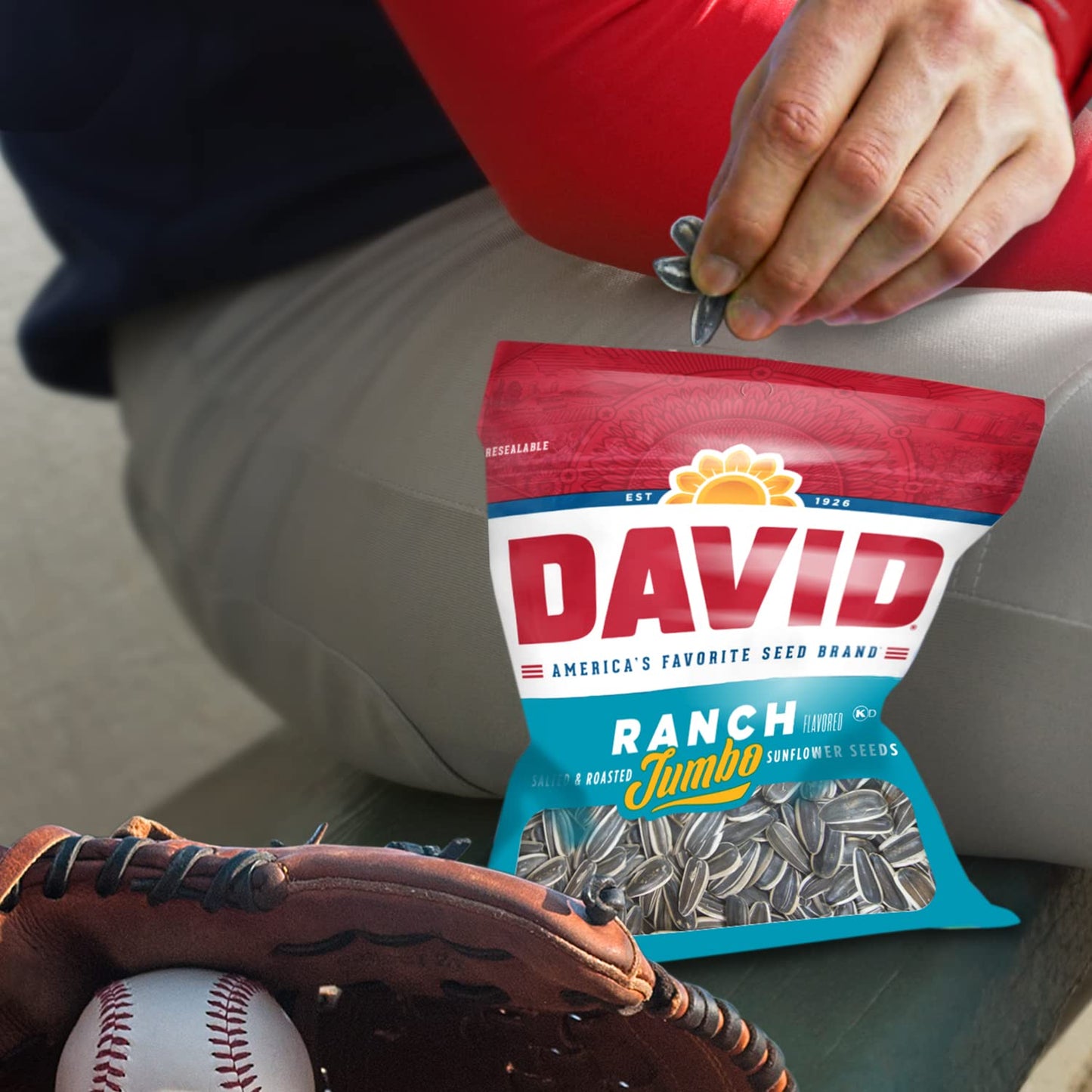 David'S Salted & Roasted Sunflower Seeds, (Pack Of 3) 5.25 Oz Bags (Jumbo Ranch)