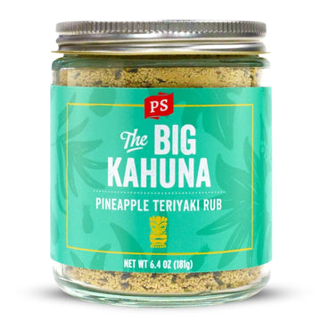 PS Seasoning Big Kahuna Pineapple Teriyaki Rub - Hawaiian BBQ Seasoning, 6.4 Ounce Pack, Ideal for Chicken, Pork, Beef, Fish, Vegetables