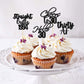 Gyufise 48 Pack Black Glitter Hello 30 Cupcake Toppers Glitter Thirty Cheers To 30 Straight Outta 1994 Cupcake Picks For 30Th Bi