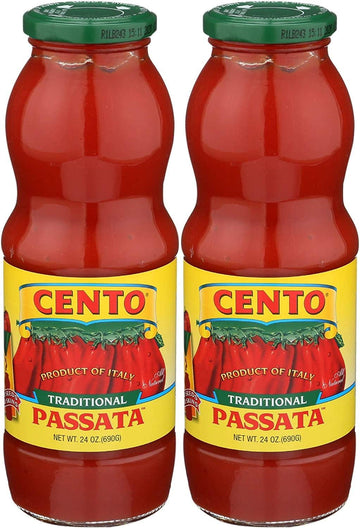 CENTO FOODS Crushed Passata Tomatoes, 24 OZ Pack of 2