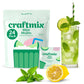 Craftmix Mint Mojito Cocktail & Mocktail Drink Mixer, Skinny Mixes - Water Flavoring Packets - Made With Real Fruit - Vegan Low-Carb, Low-Sugar, Non-Gmo, Dairy Free, Gluten Free, 24 Pack