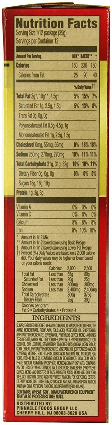 Duncan Hines Signature Strawberry Cake Mix, 16.5-Ounce Boxes (Pack Of 6)