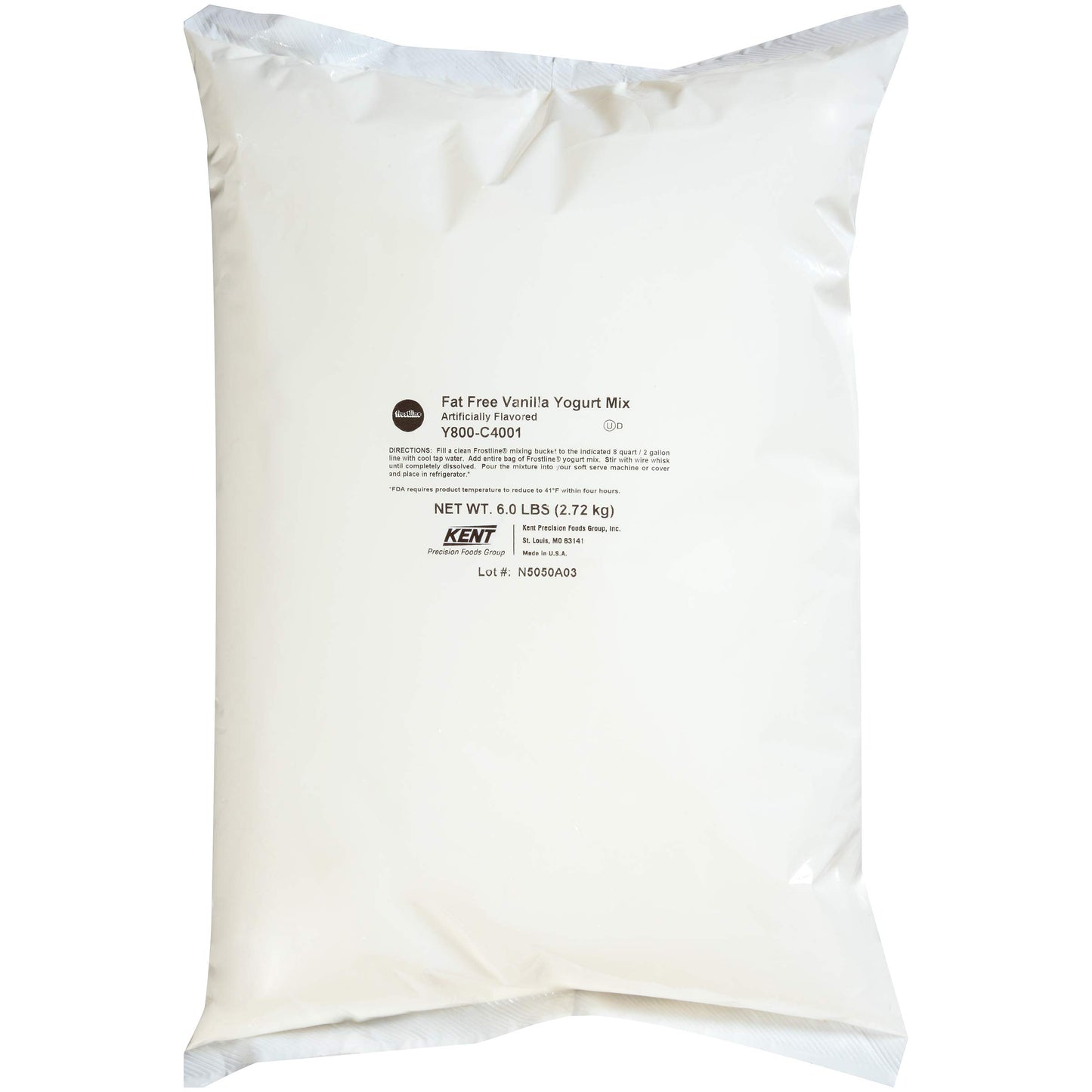 Frostline Fat Free Frozen Yogurt Mix, Vanilla, 96 Ounce (Pack of 6)