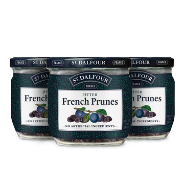 St. Dalfour Pitted French Prunes - 7oz - All Natural, No Sulfites, Preservatives or Artificial Ingredients - Made in France - Pa