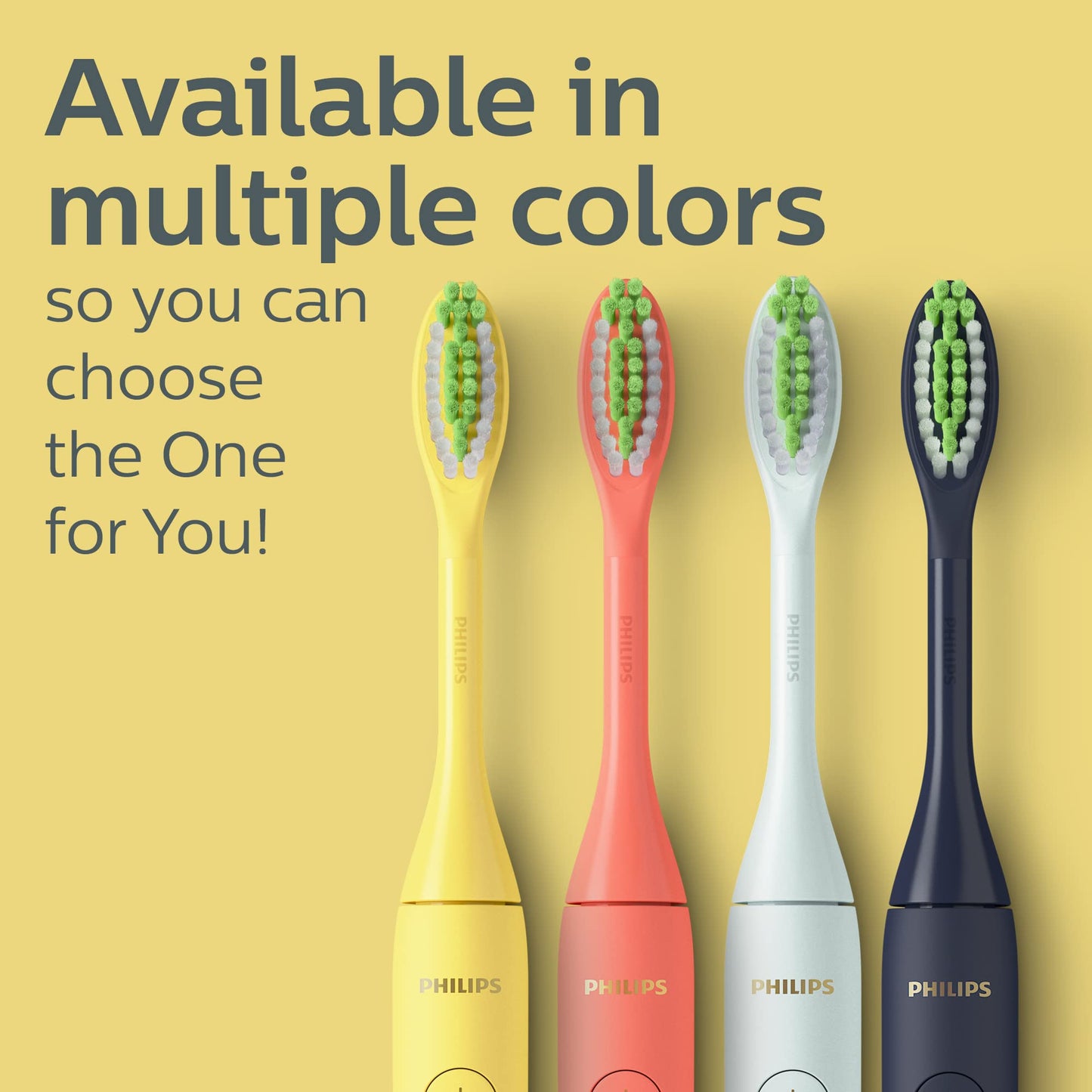 Philips One By Sonicare Battery Toothbrush, Mango Yellow, Hy1100/02