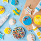 Sweets Indeed Frosting Kit Plus Sprinkles Frosting Tubes Nozzles 11.71 Ounces Perfect For Baking And Cookie Decoarting (Rainbow)