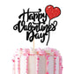 Rsstarxi Cake Topper - Valentines Day Glitter Heart, Black, Model XM637-black, Paper Decoration for Weddings & Parties