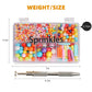 Kasvan Rainbow Mix Sugar Sprinkles - Edible Candy Pearls With 4-Claw Sprinkle Pen,118G/4.16 Oz, Gift Box Pack, Baking Cake Decorations, Ice Cream Toppings And Cookie Decorating (Rainbow)