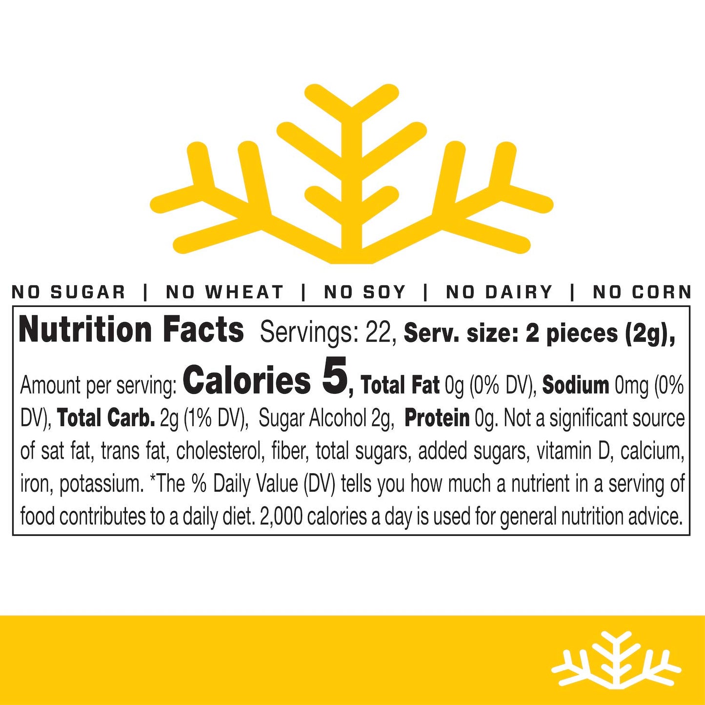 Lemon Keto Xylitol Candy Chips (3-Pack)- Snø 1.5 Oz - Sugar-Free Candy With Only 2 Ingredients | Low Carbs, Diabetic-Friendly, Non-Gmo, Vegan, Gf & Kosher | Purest Candy In The World!
