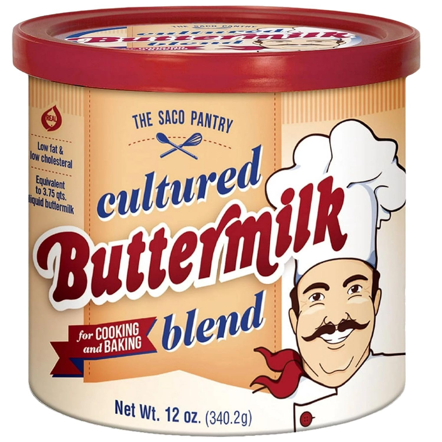 The Saco Pantry Cultured Buttermilk Blend Powder, 12 Oz Tub, Treen Nut Free And Peanut Free (Pack Of 1)