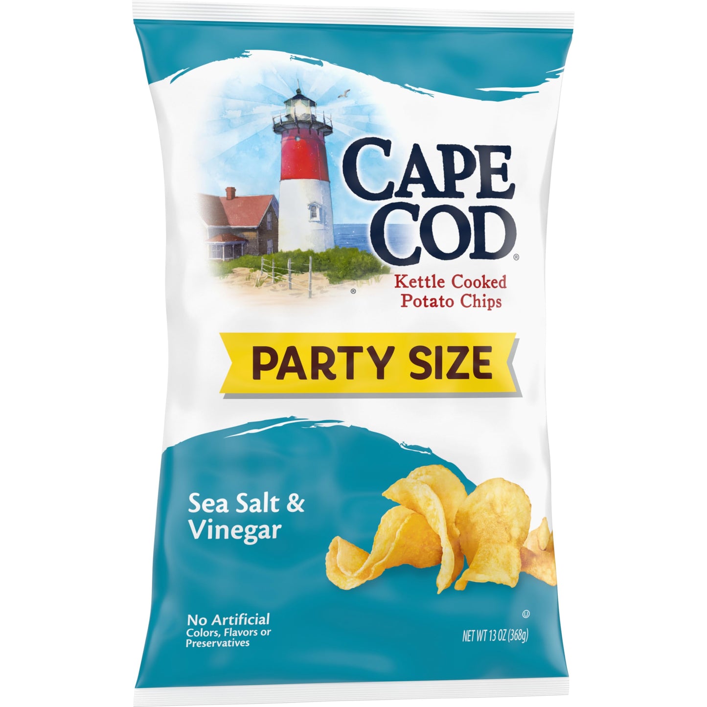 Cape Cod Potato Chips Sea Salt & Vinegar Kettle Chips 13 Oz Party Size