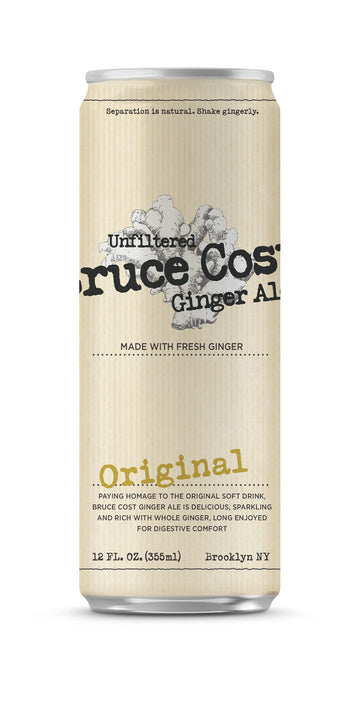 Bruce Cost Ginger Ale Original, 12 Fl Oz Can, Pack of 24, Orange