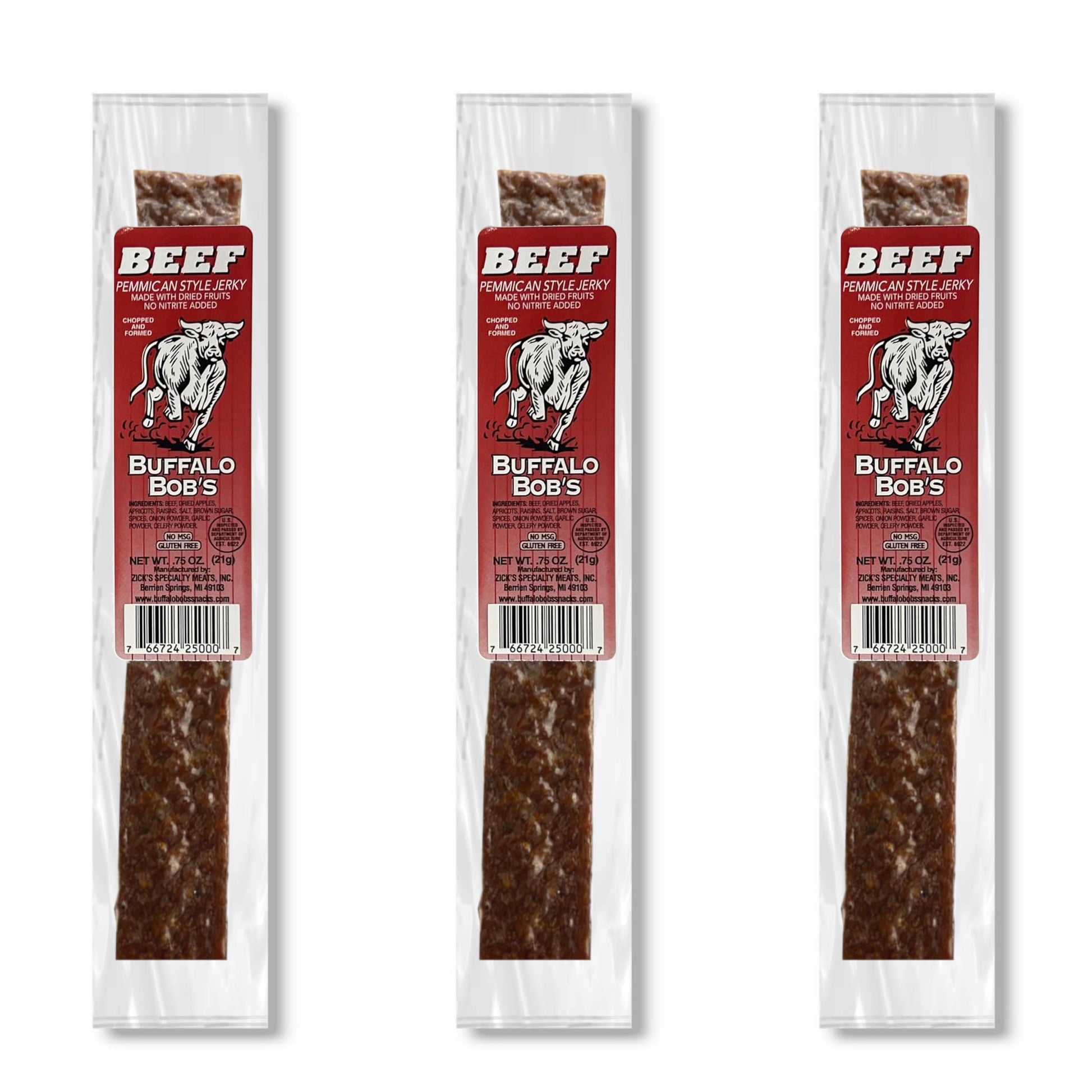 Buffalo Bob'S Pemmican Style Beef Jerky- 3 Pack