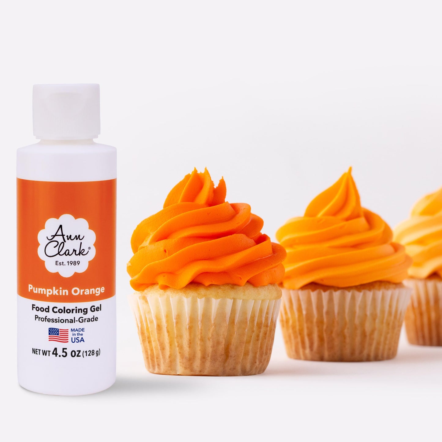 Ann Clark Pumpkin Orange Food Coloring Gel, 4.5 oz, Professional Grade, Made in USA
