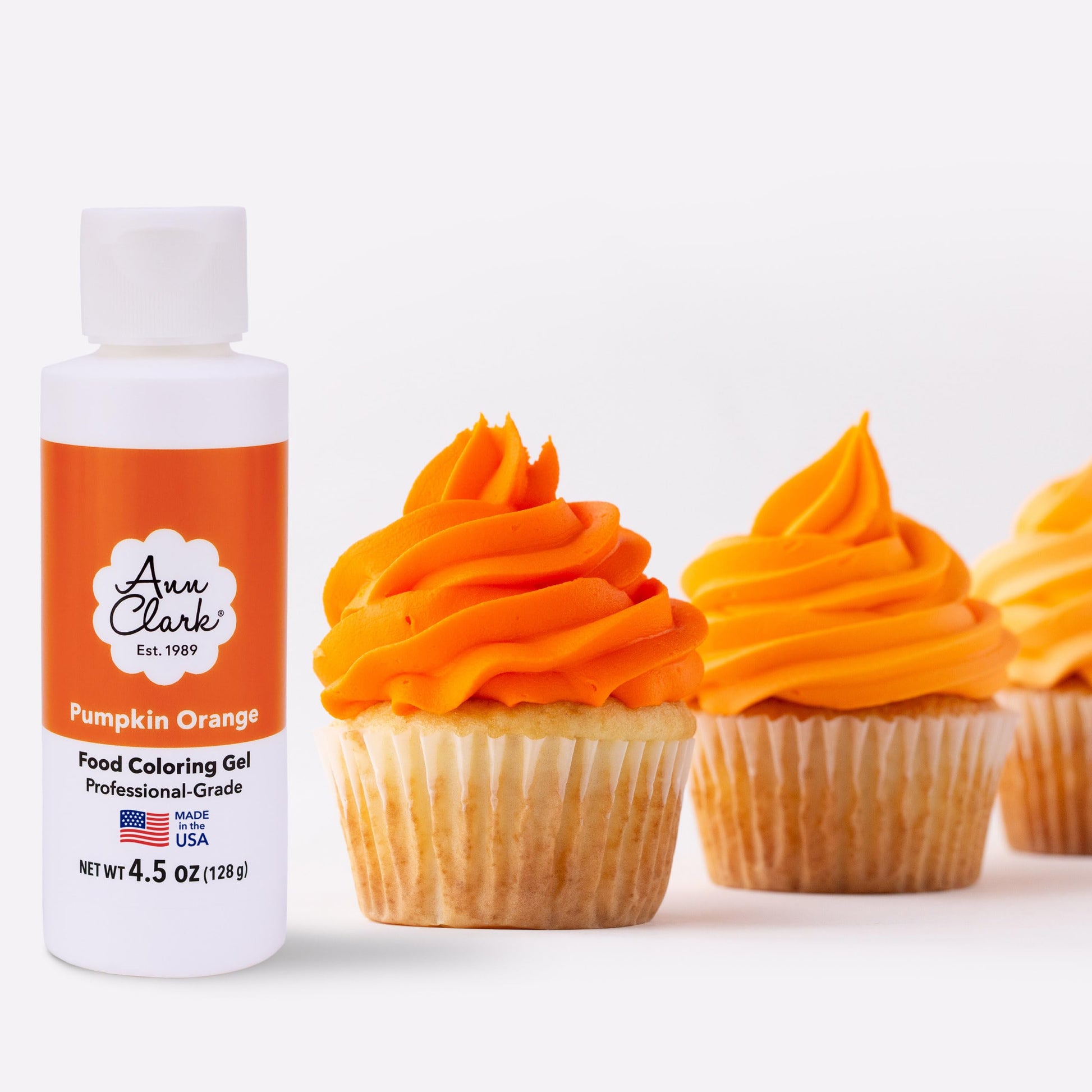 Ann Clark Pumpkin Orange Food Coloring Gel, 4.5 oz, Professional Grade, Made in USA