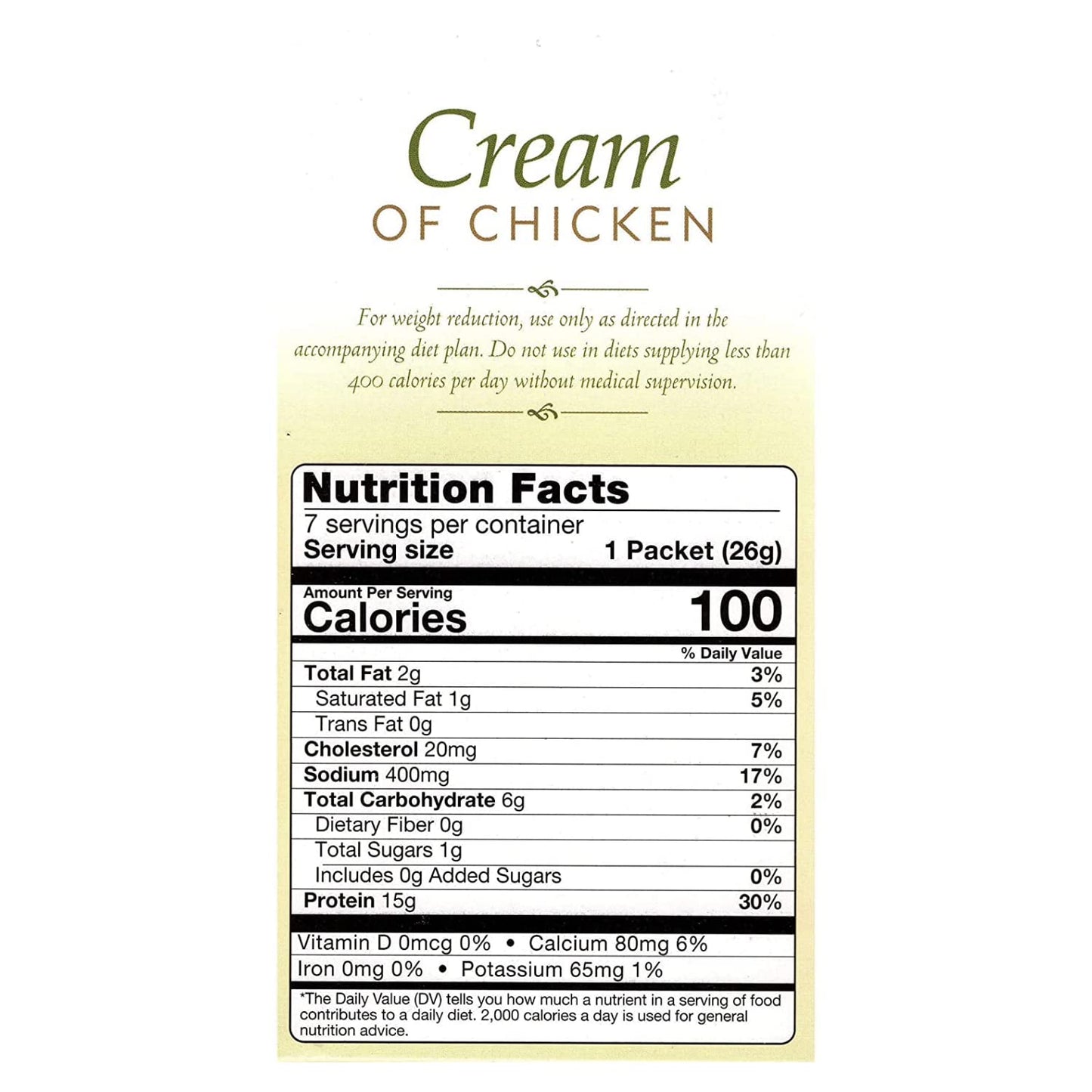 FITWISE High Protein Soup, Cream of Chicken, 15g Protein, Low Calorie, 7 Servings, 0.71 Ounce