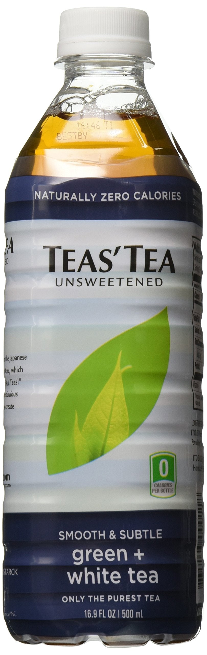 Teas Tea Unsweetened Green + White, 16.9 Fl Oz (Pack of 12)
