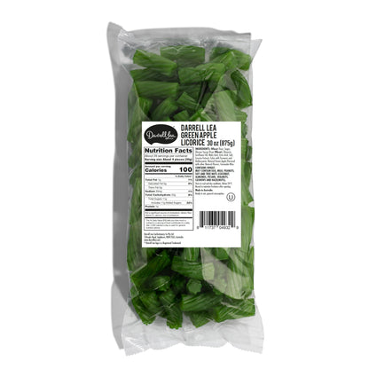 Darrell Lea Australian Licorice, Green Apple Twist Flavor, 30 Ounce Bulk Bag (1-Pack) | Non-GMO, No Palm Oil, No High Fructose C