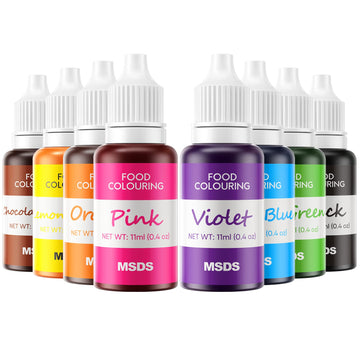 Food Coloring - Wayin 8 Colors Cake Food Coloring Liquid Vibrant Colors Edible Food Dye for Kids, Vegan Free Food Colors for Cak