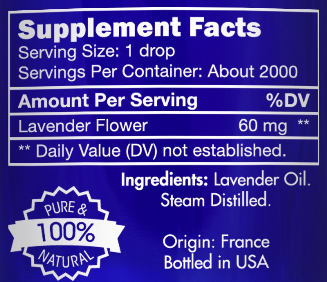 Zongle Lavender Essential Oil, French, Safe To Ingest, 4 Oz