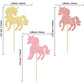 Gyufise 24Pcs Unic Cupcake Toppers Colorful Glitter Unic Horse Cupcake Food Picks Baby Shower Wedding Kids Birthday Party Cake D