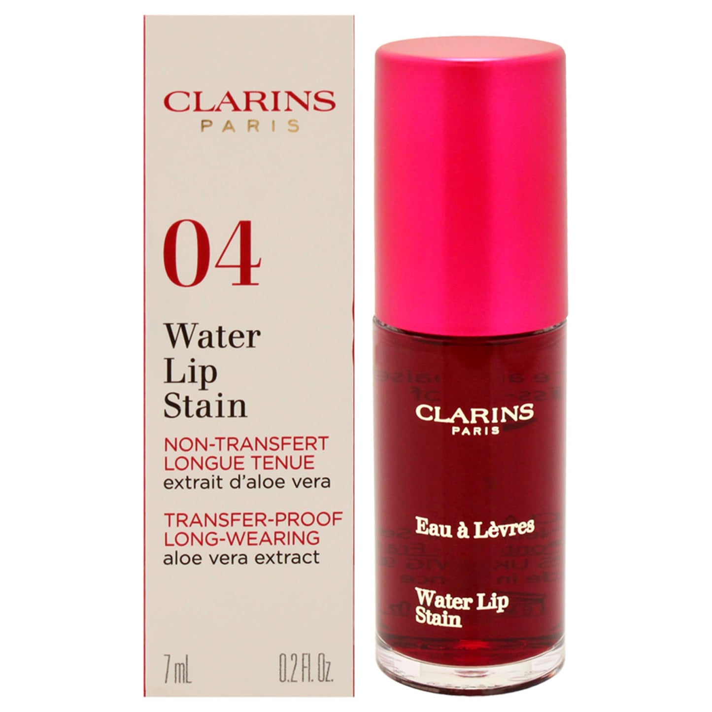Clarins Water Lip Stain | Matte Finish | Moisturizing and Softening | Buildable, Transfer-Proof, Lightweight and Long-Wearing | 