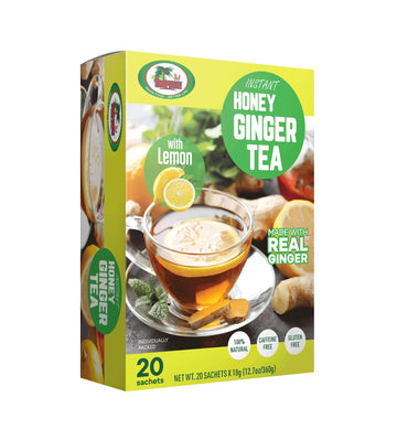 Tropique Instant Honey Ginger Tea (Lemon) - Ginger-Lemon Tea - Small