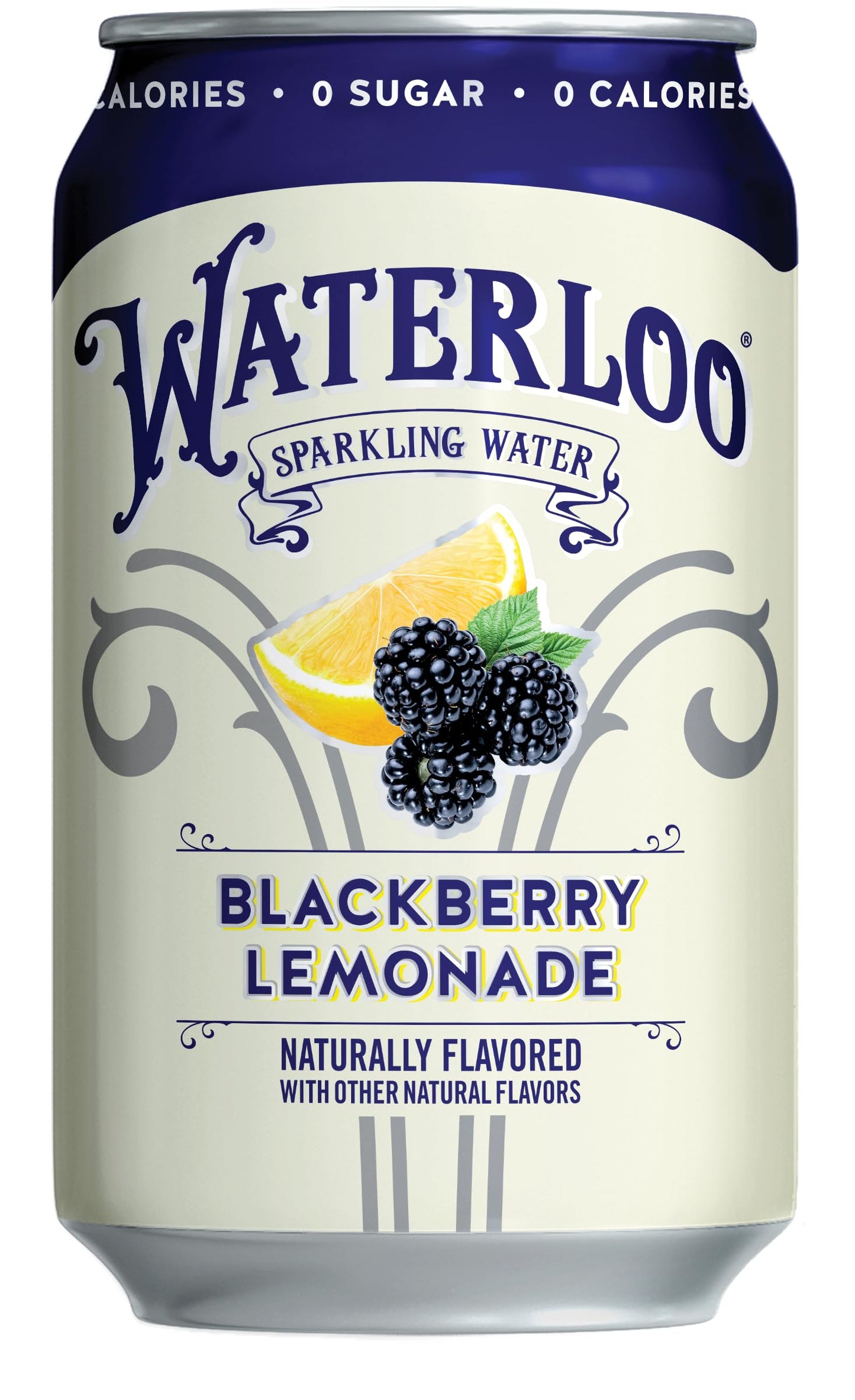 Waterloo Sparkling Water, Blackberry Lemonade Naturally Flavored, 12 Fl Oz Cans (Pack of 12) - Zero Calories and Zero Sugar or S