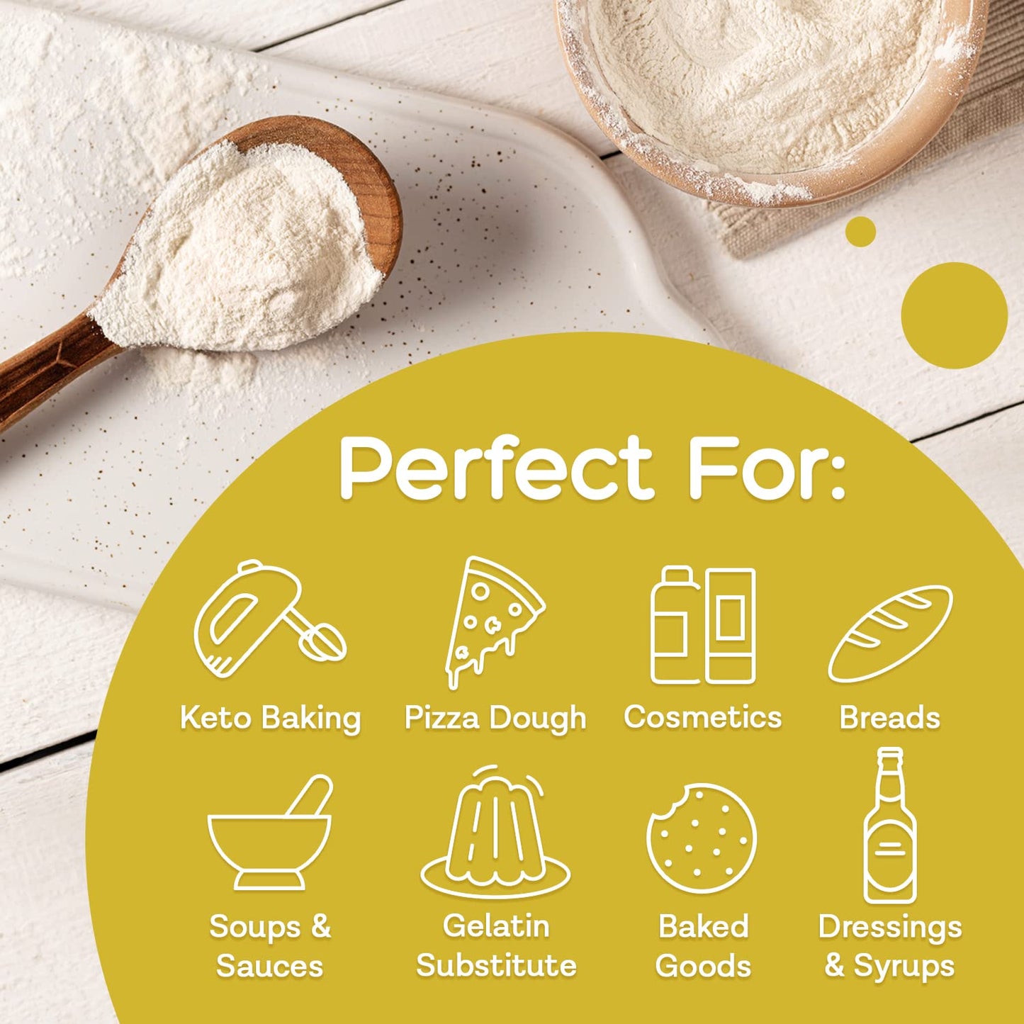 Md. Life Xanthan Gum For Baking Keto - 2.5 Pounds - 100% Natural Xanthan Gum Powder - Keto Friendly & Gluten Free - Carb Free Xa