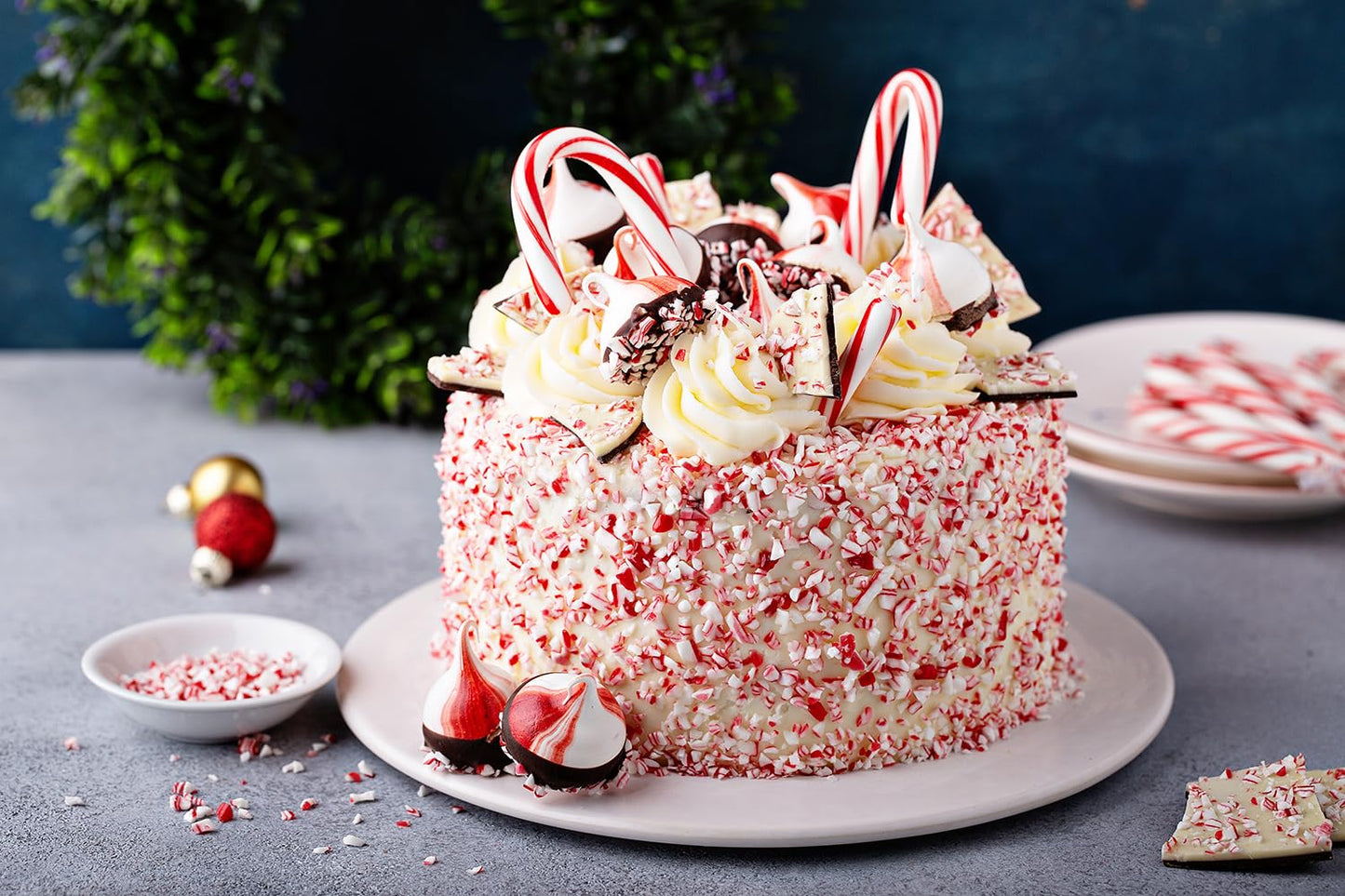 Fruidles Crushed Peppermint Candy Canes, Christmas Peppermint Flavor Toppings, Resealable Bag