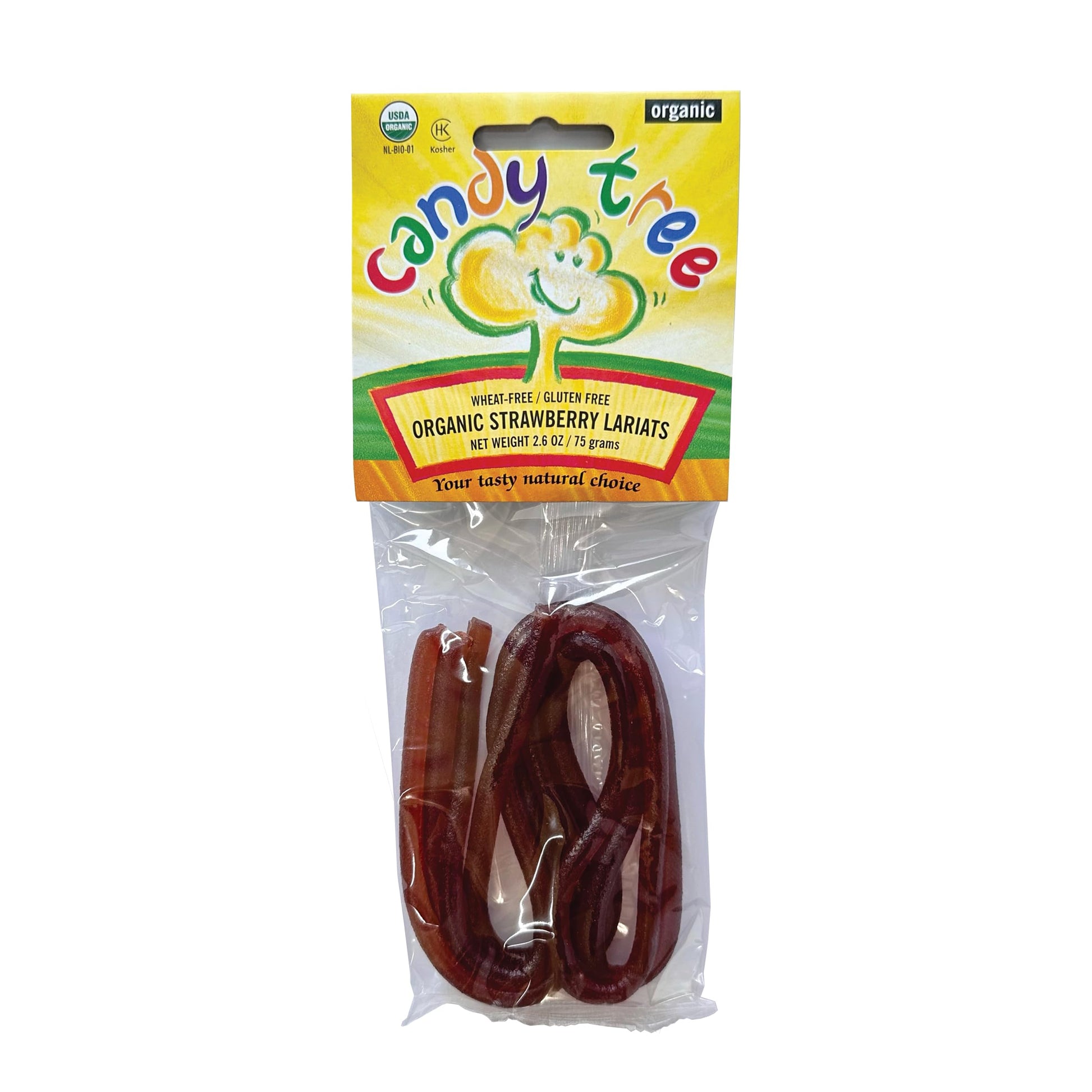 Candy Tree Organic Lariats 4 pack 75 grams | Your Tasty Natural Choice | Wheat free | Gluten free | Natural | Certified Organic 