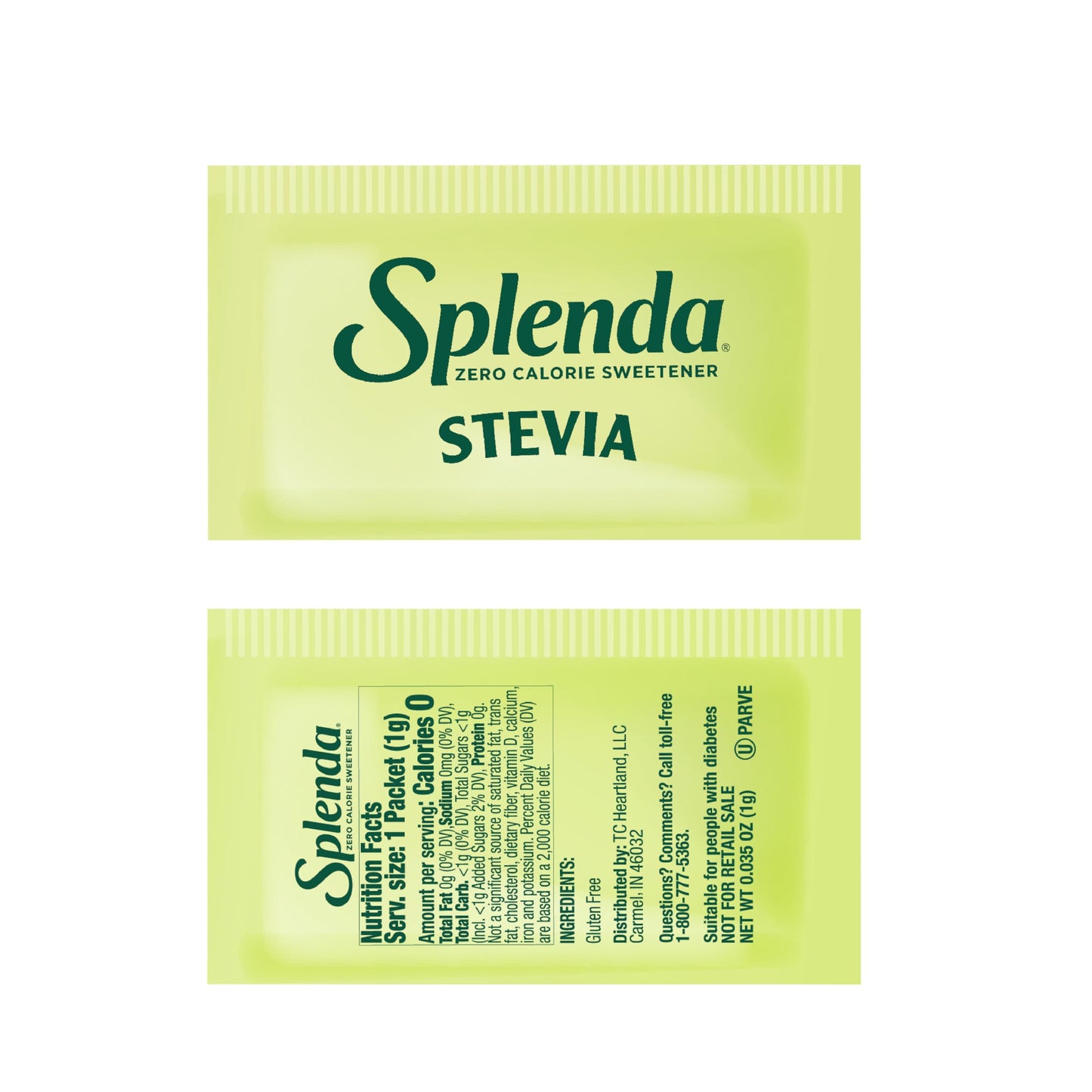 SPLENDA Stevia Zero Calorie Sweetener Granulated Powder, 1000 Count Single Serve Packets
