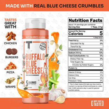 Taste Flavor Co. Grilling, Dipping Sauce And Marinade, Great Tasting, Low-Calorie Sauces, Keto Friendly, No Oils (5 Pack, Buffal