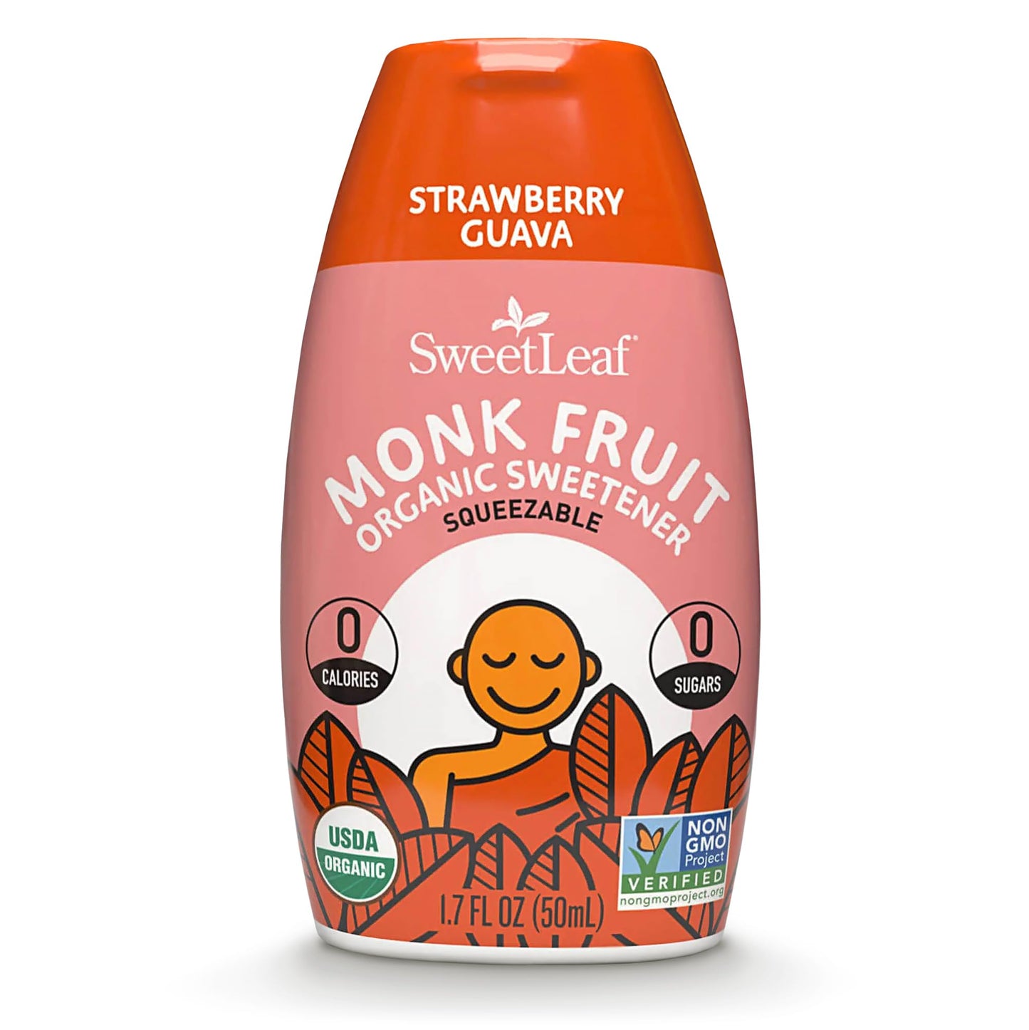 SweetLeaf Organic Monk Fruit Liquid, Water Enhancer, Strawberry Guava, 1.7 Fl Oz (Pack of 1)