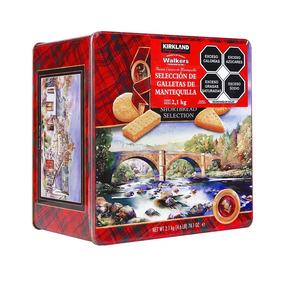Kirkland Signature Walkers Premium Shortbread S  Gift Tin, 4.6 Pound, Packaging May Vary