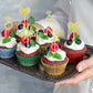 24 Pcs He Asked She Said Yes Cake Topper Gold Cupcake Toppers Heart Diamond Ring Cupcake Picks Glitter Cupcake Decorations For W