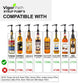VIGOR PATH Black Coffee Syrup Pumps - Dispenser for 25.4 Oz Bottles - 2 Pack