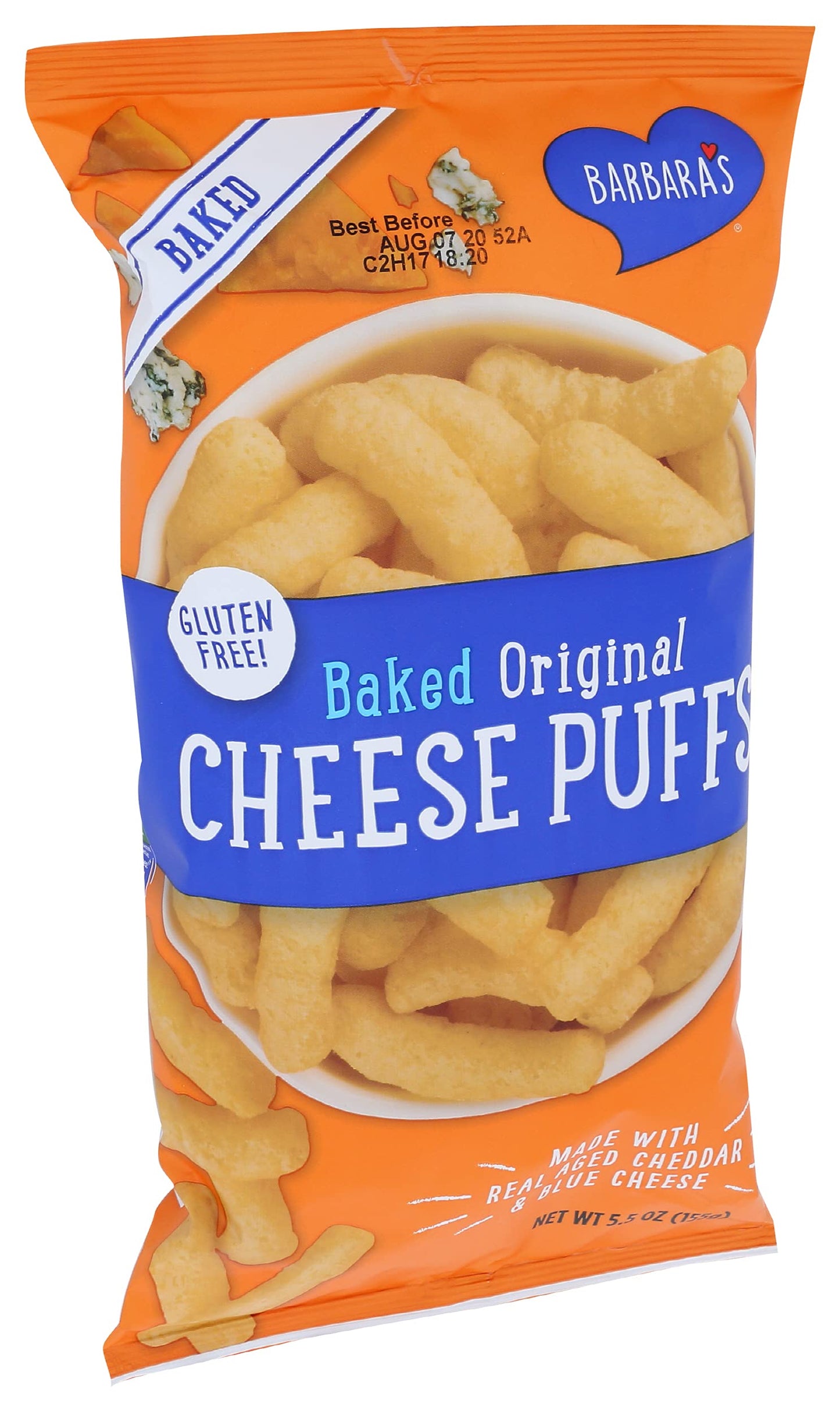 Barbaras Bakery, Cheese Puff Bakes, 5.5 Oz